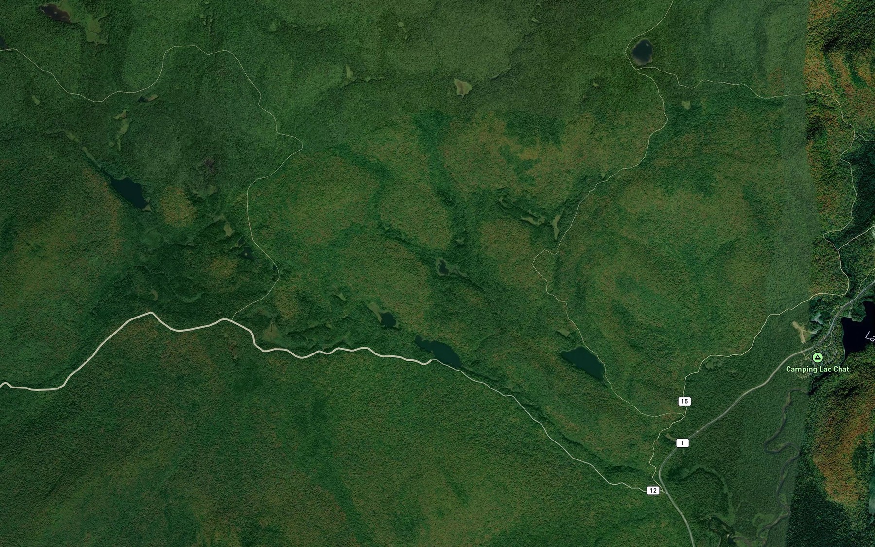 Satellite map of the Lac Thisdele