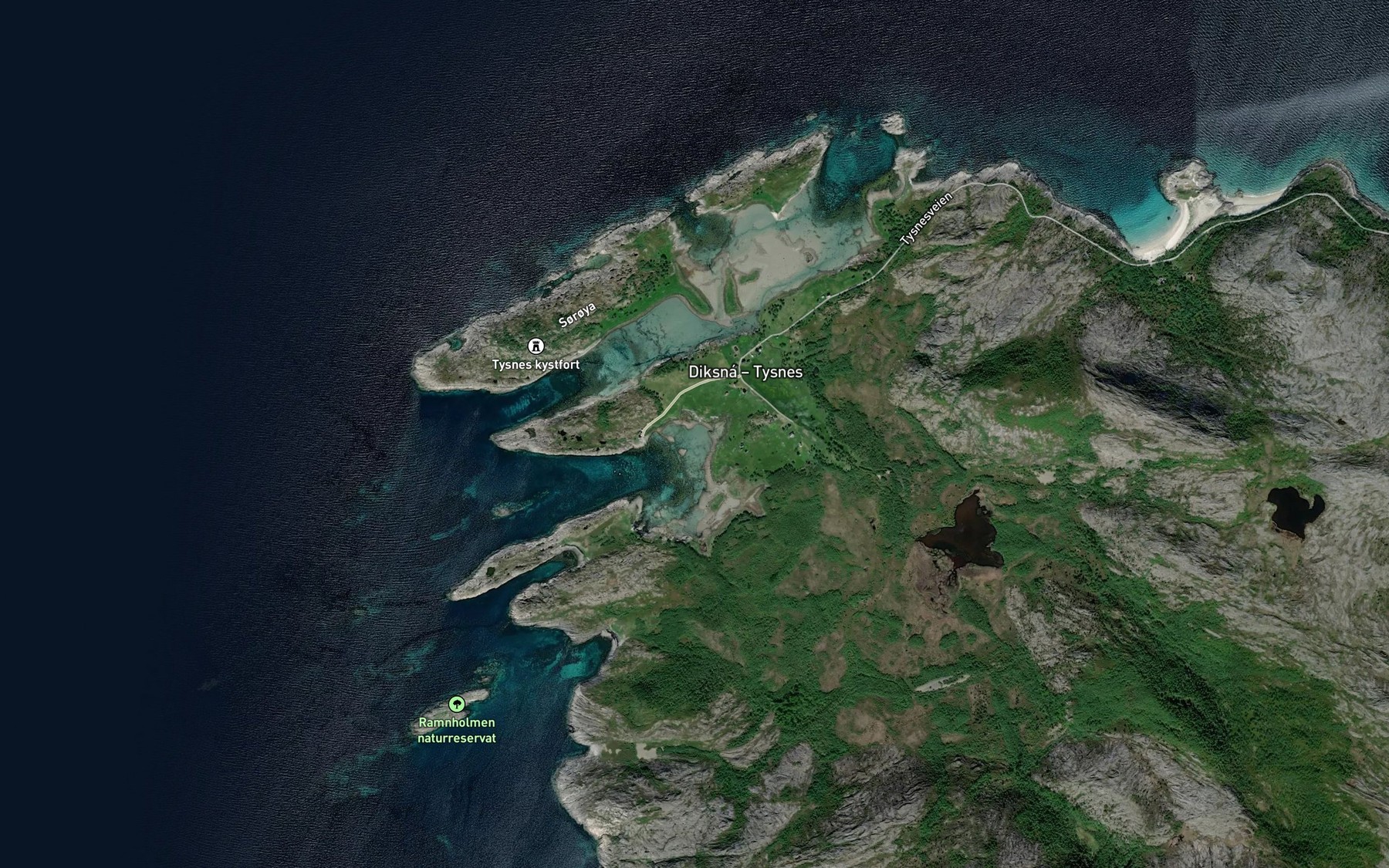 Satellite map of the Litlhavet