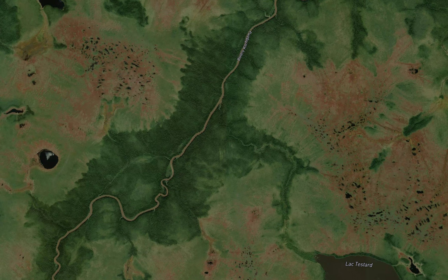 Satellite map of the Ruisseau Namew
