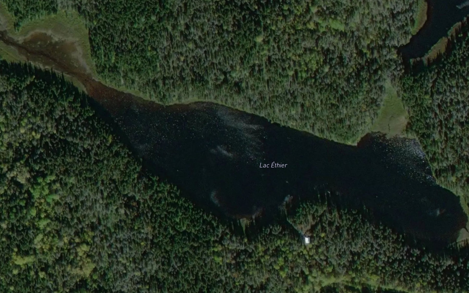Satellite map of the Lac Ethier
