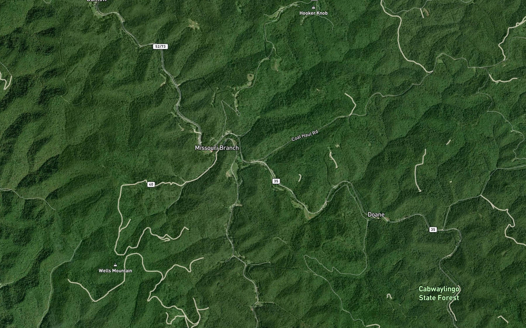 Satellite map of the Meade Branch