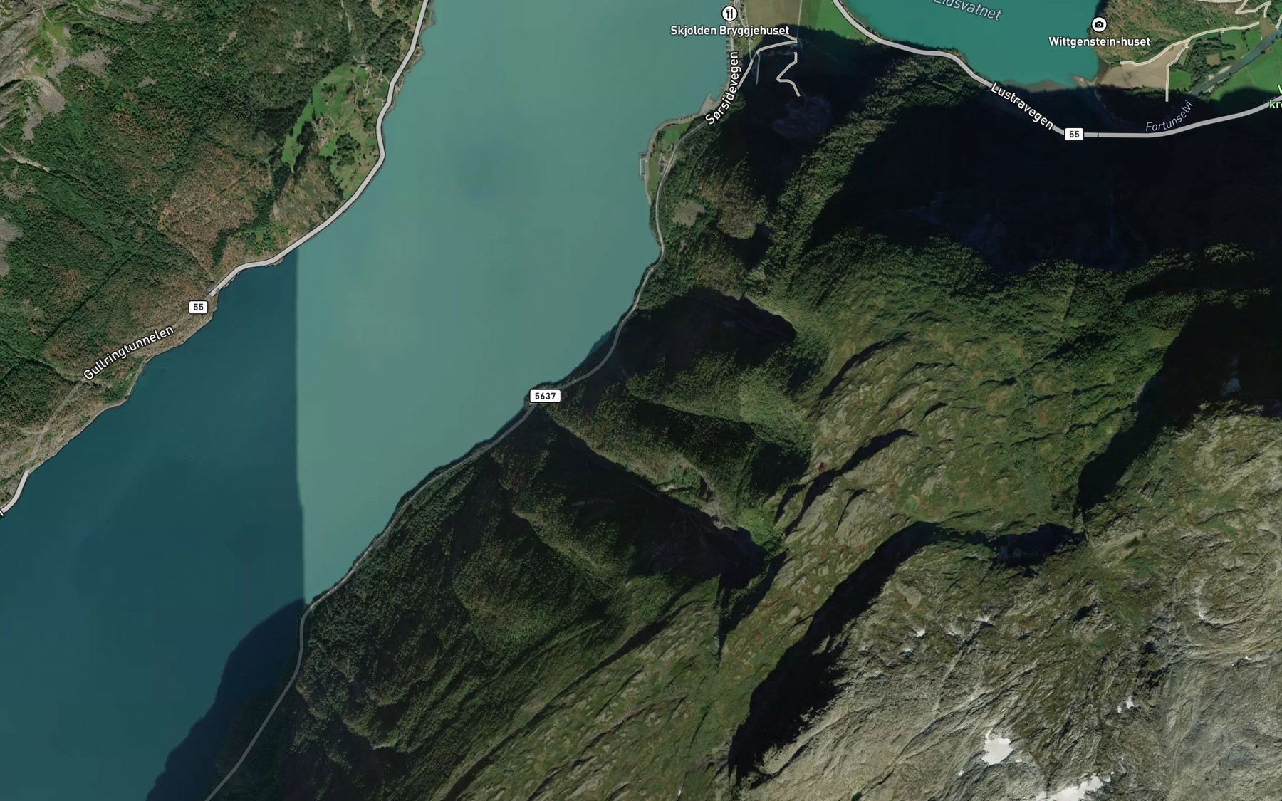 Satellite map of the Merkesgrovi