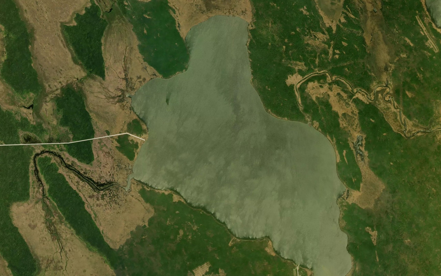 Satellite map of the Mantagao Lake