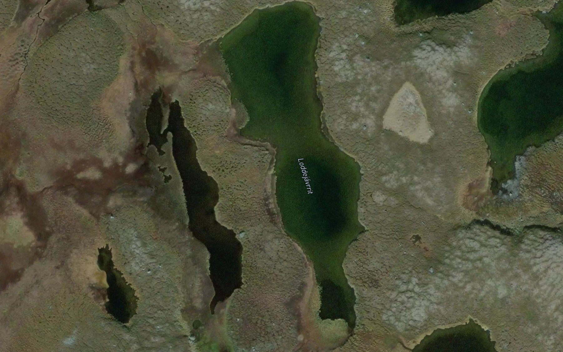 Satellite map of the Laddejavrit