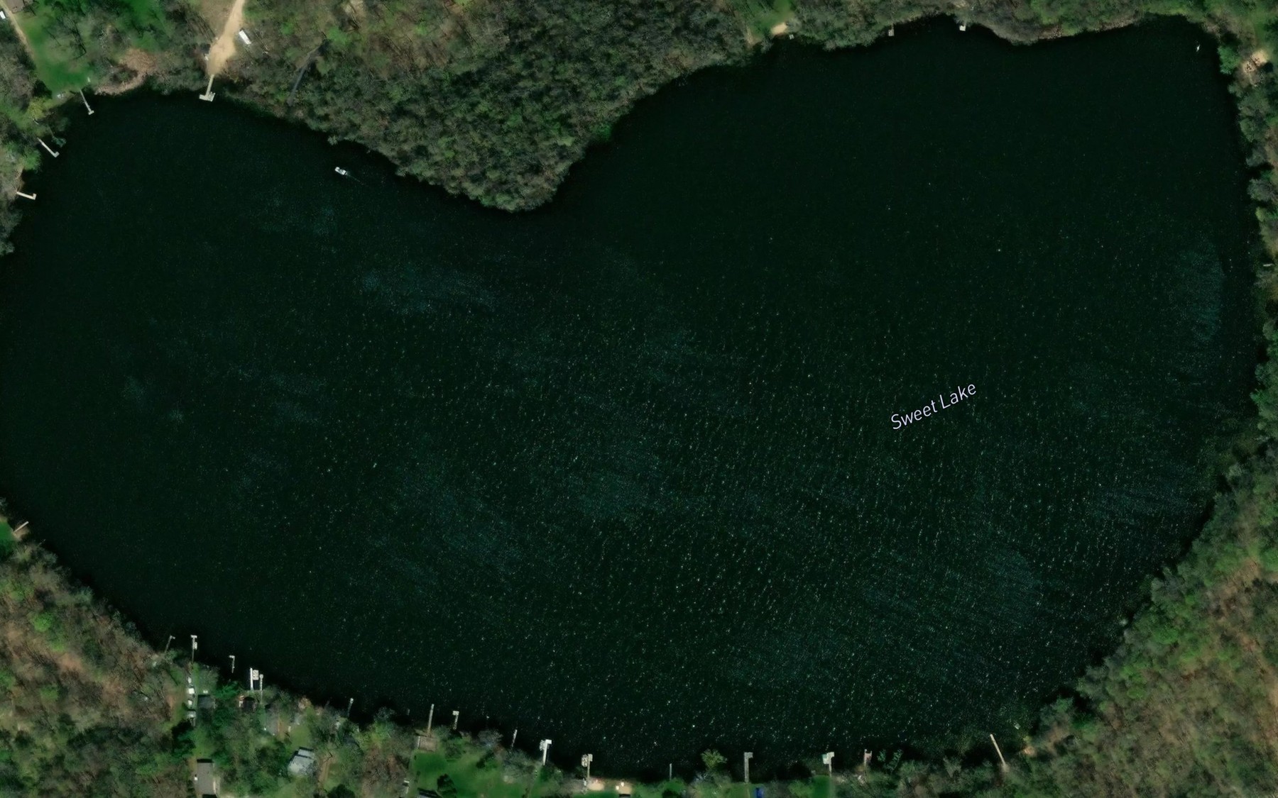 Satellite map of the Sweet Lake