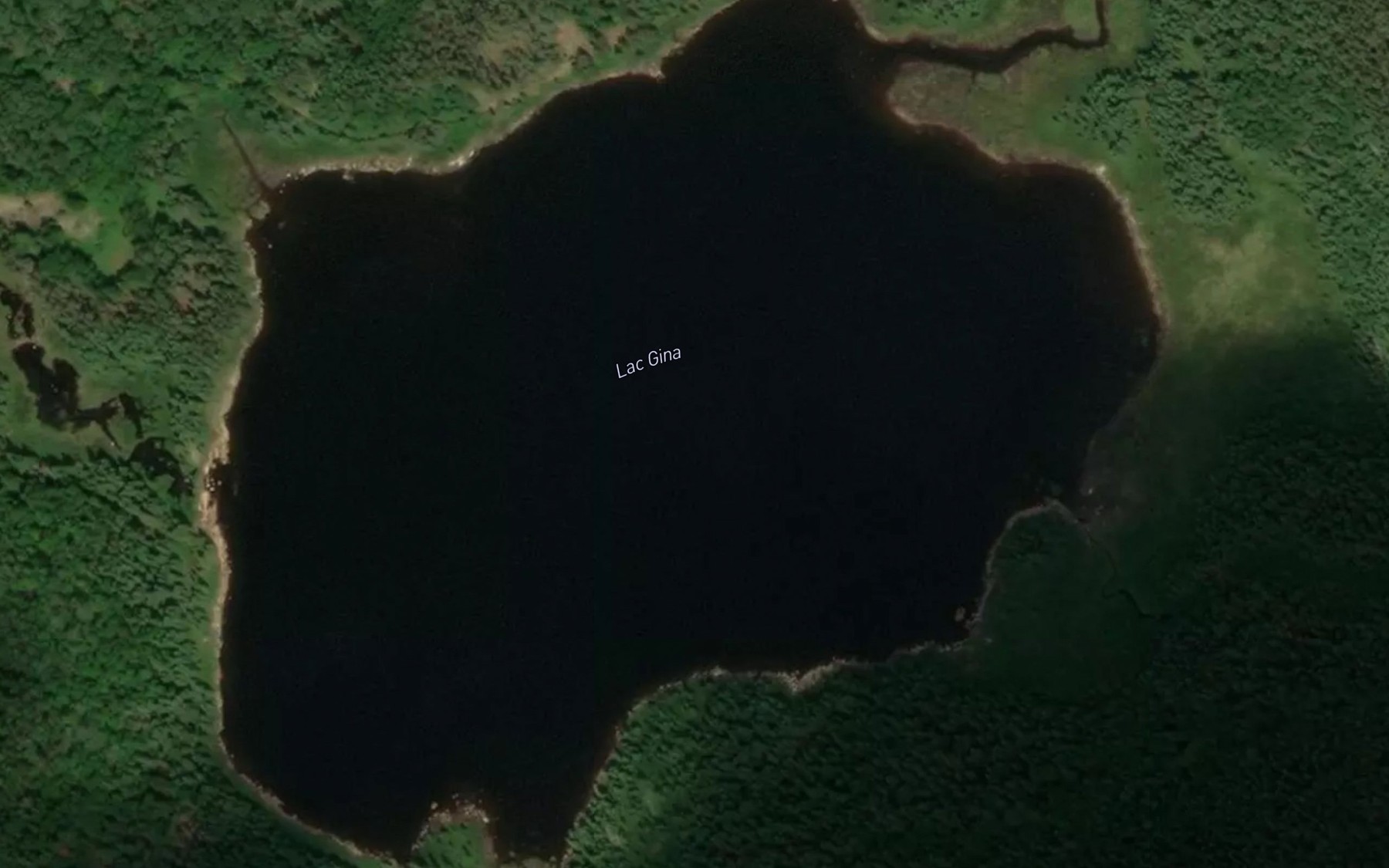 Satellite map of the Lac Gina