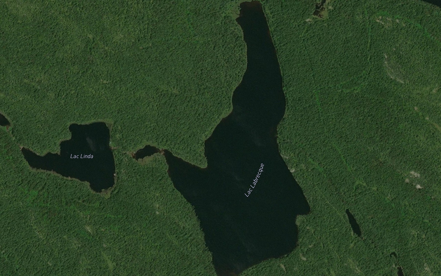 Satellite map of the Lac Labrecque