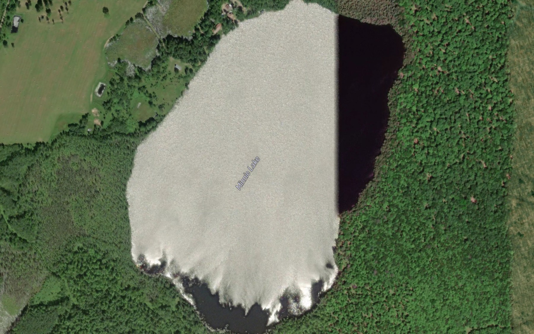 Satellite map of the Minnie Lake