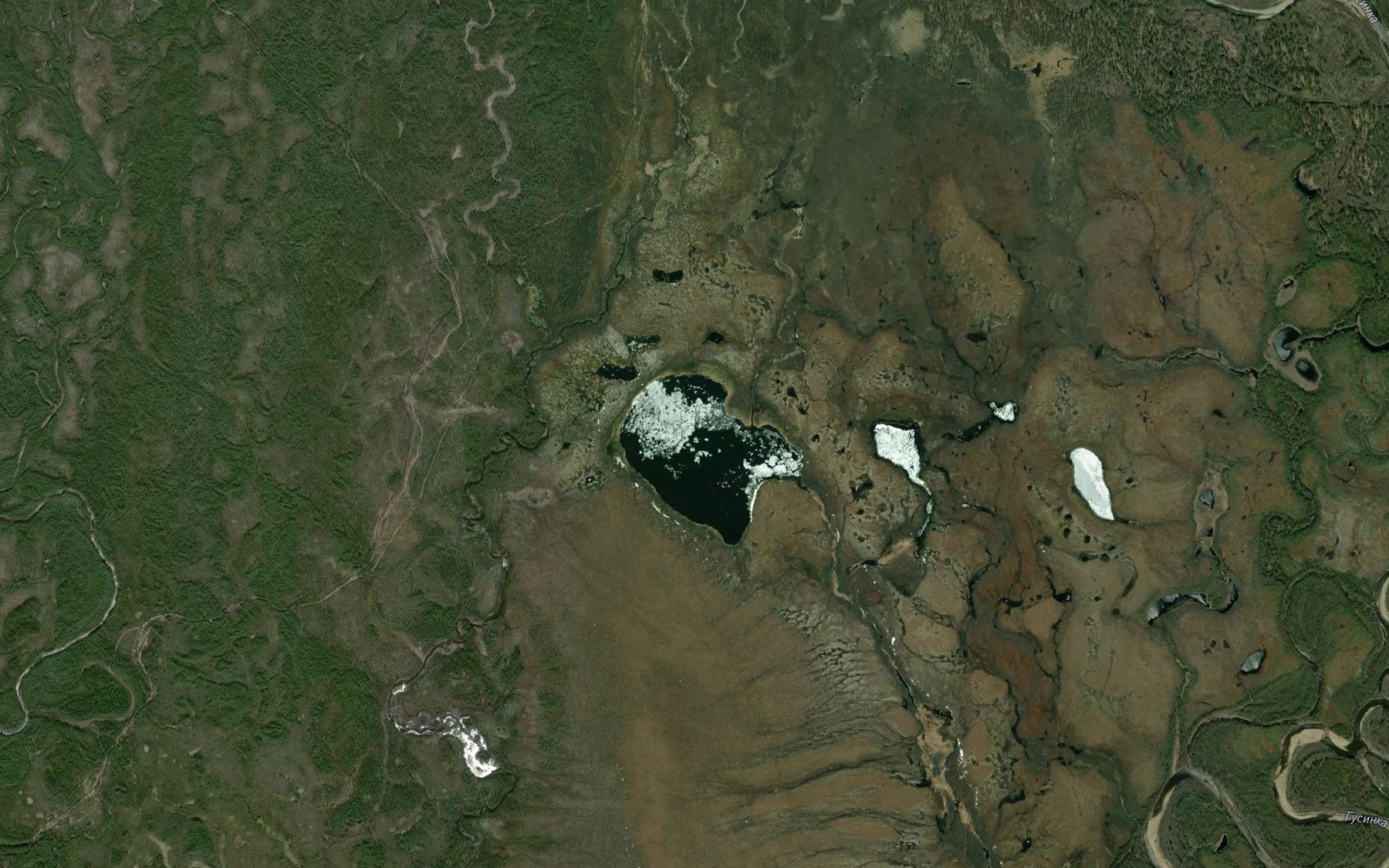 Satellite map of the Ozero Bolotnoye