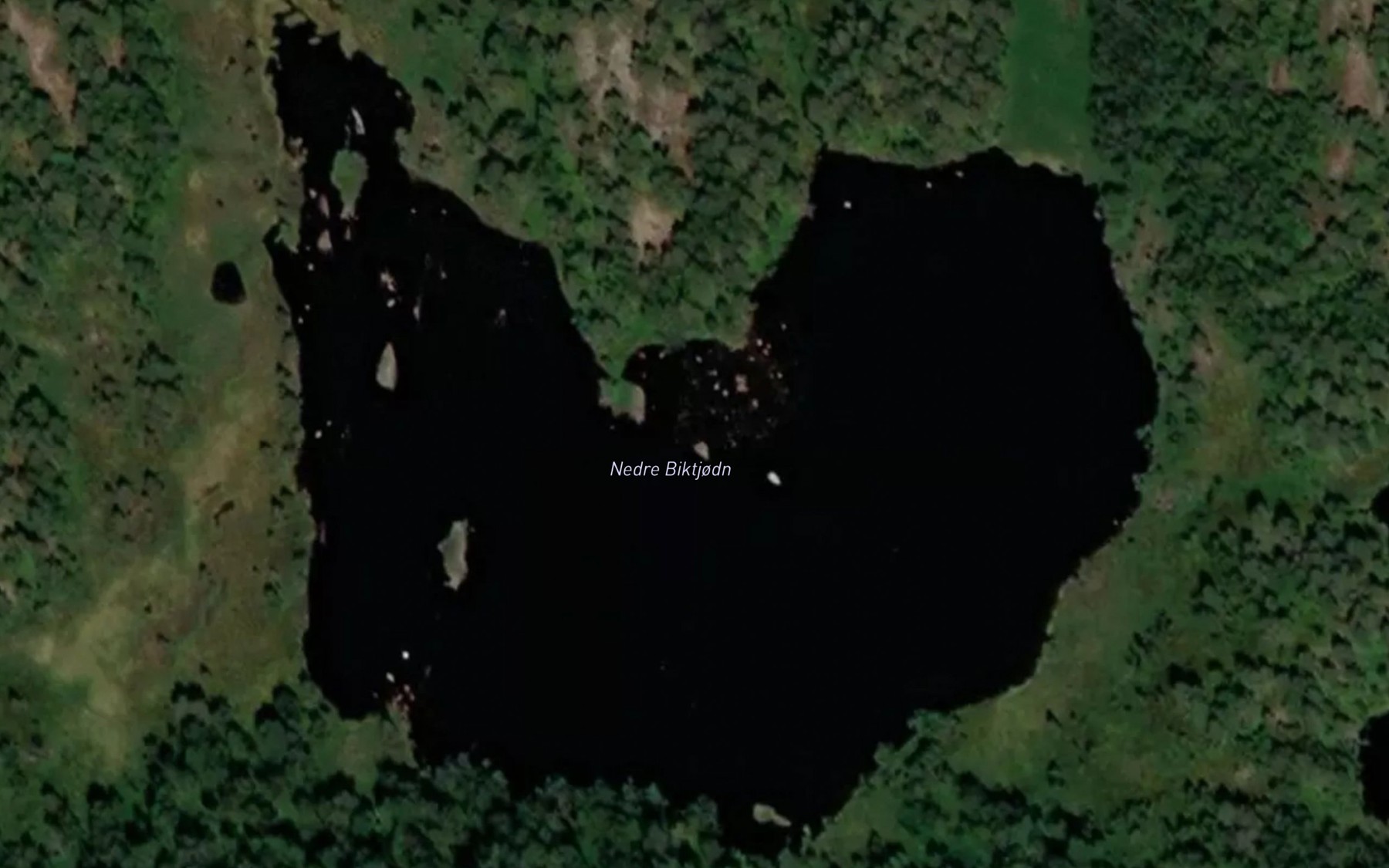 Satellite map of the Nedre Biktjodn