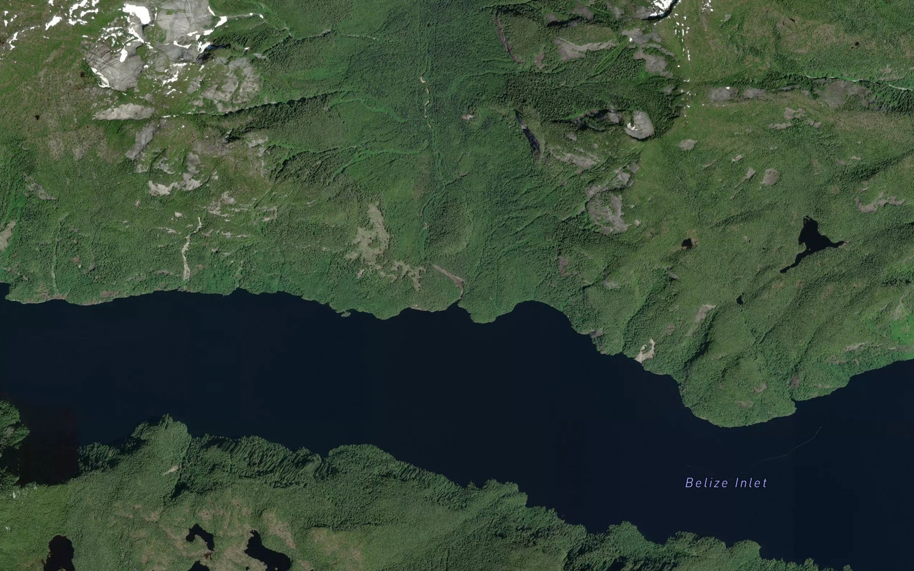 Satellite map of the Parson Creek