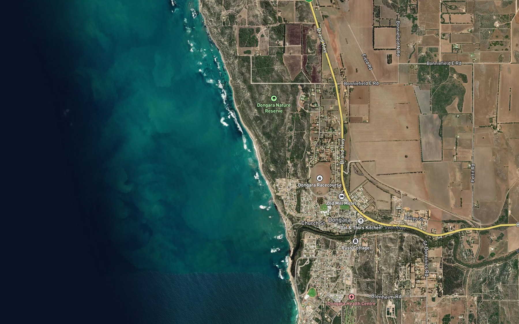 Satellite map of the Kingy Bay