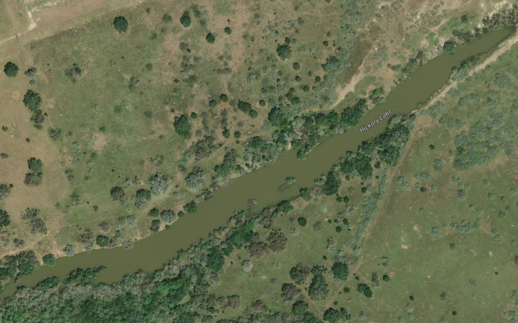 Satellite map of the Hickory Lake