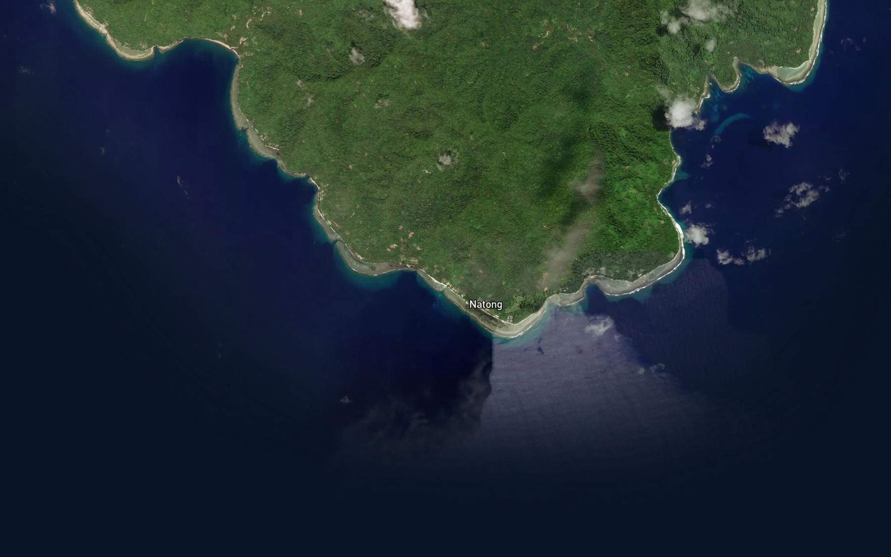 Satellite map of the Manabo River