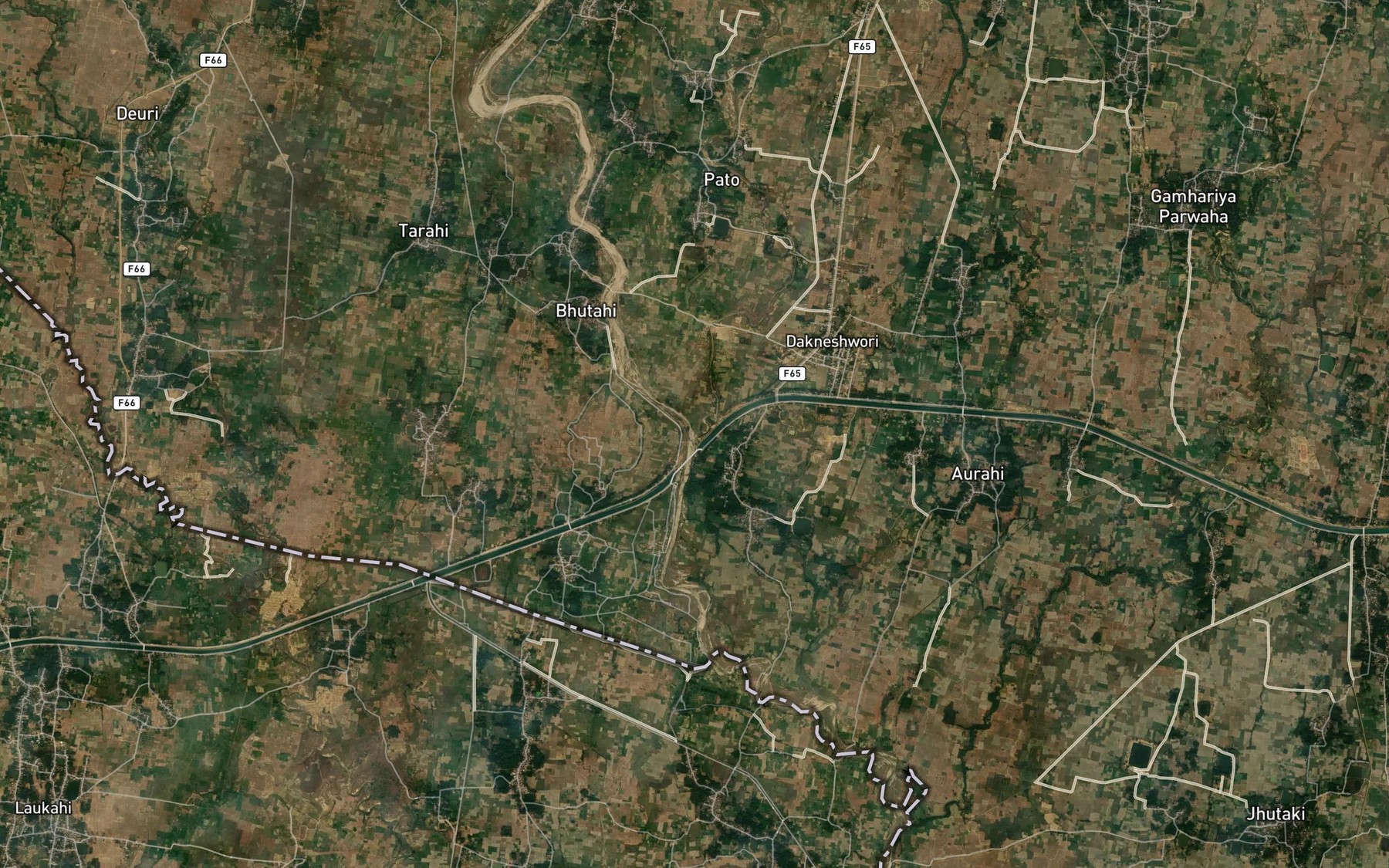Satellite map of the Juri Dhar