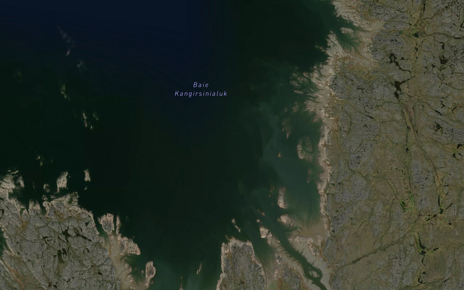 Satellite map of the Baie Kangirsinialuk