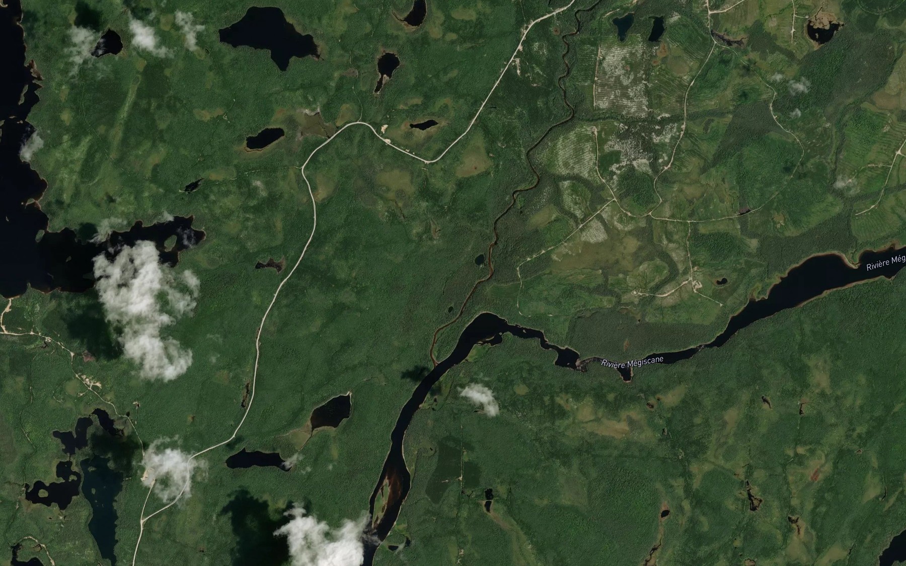 Satellite map of the Riviere Capousacataca