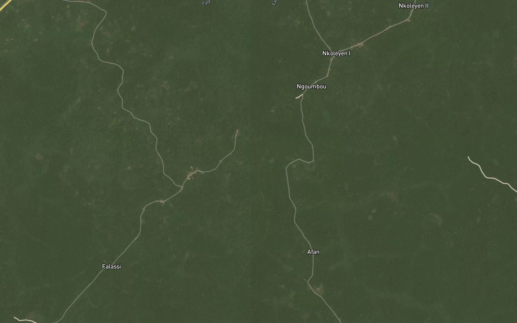 Satellite map of the Ouanidou