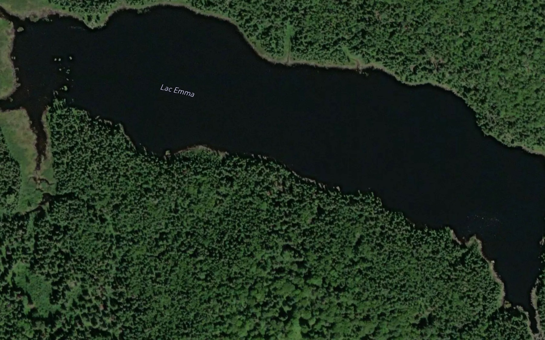 Satellite map of the Lac Emma