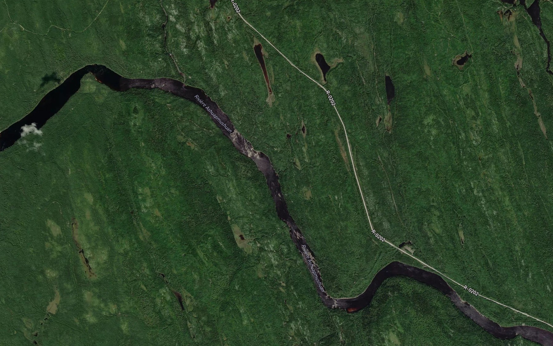 Satellite map of the Rapides du Fer a Cheval