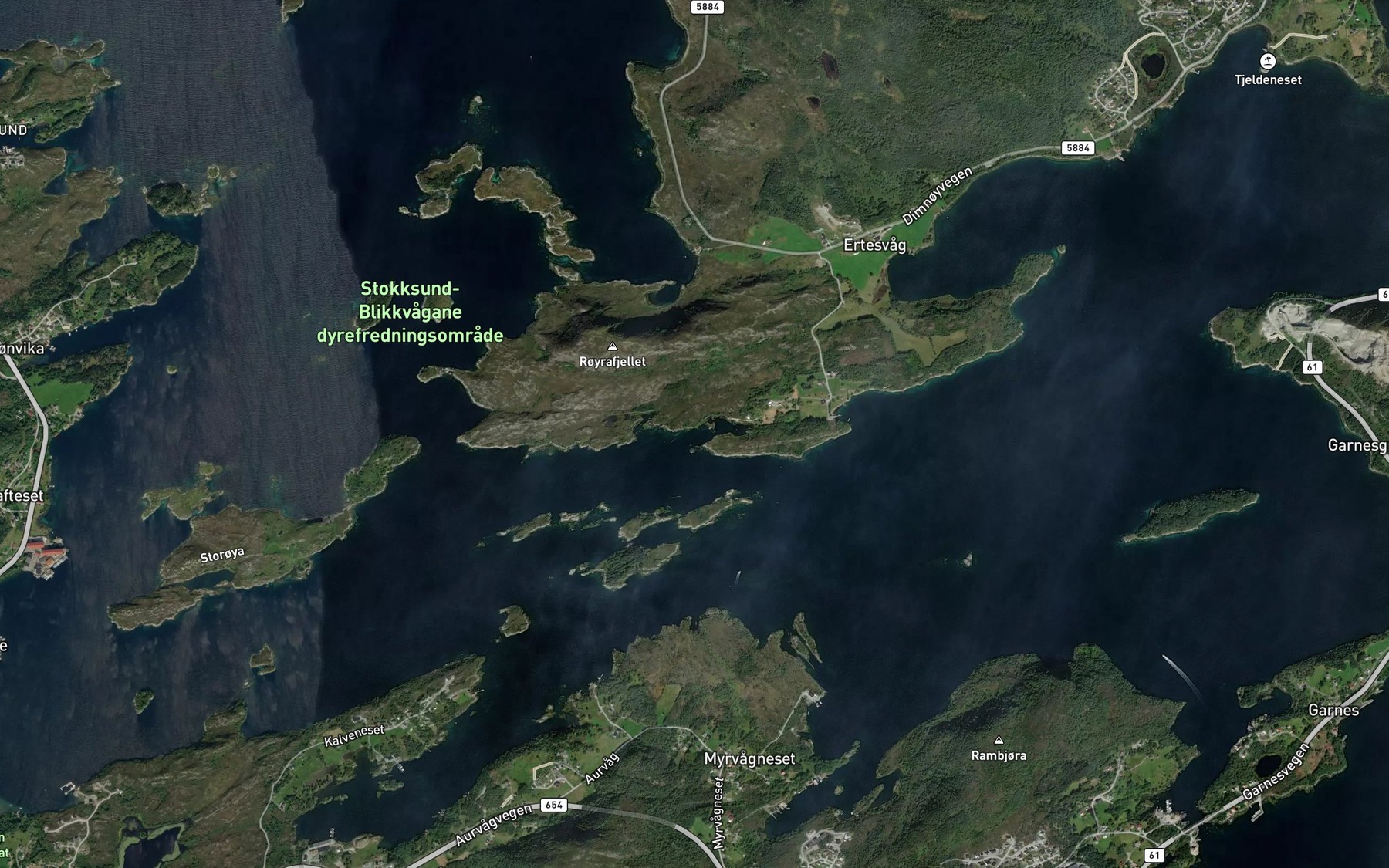 Satellite map of the Leirvagen