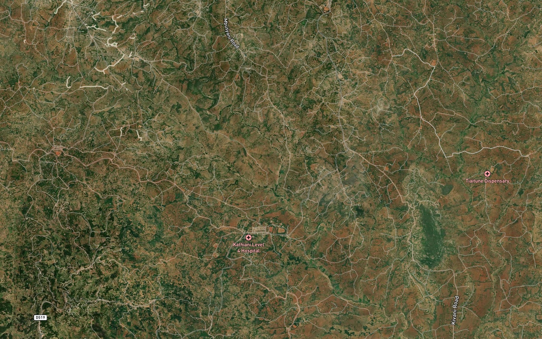 Satellite map of the Kithima
