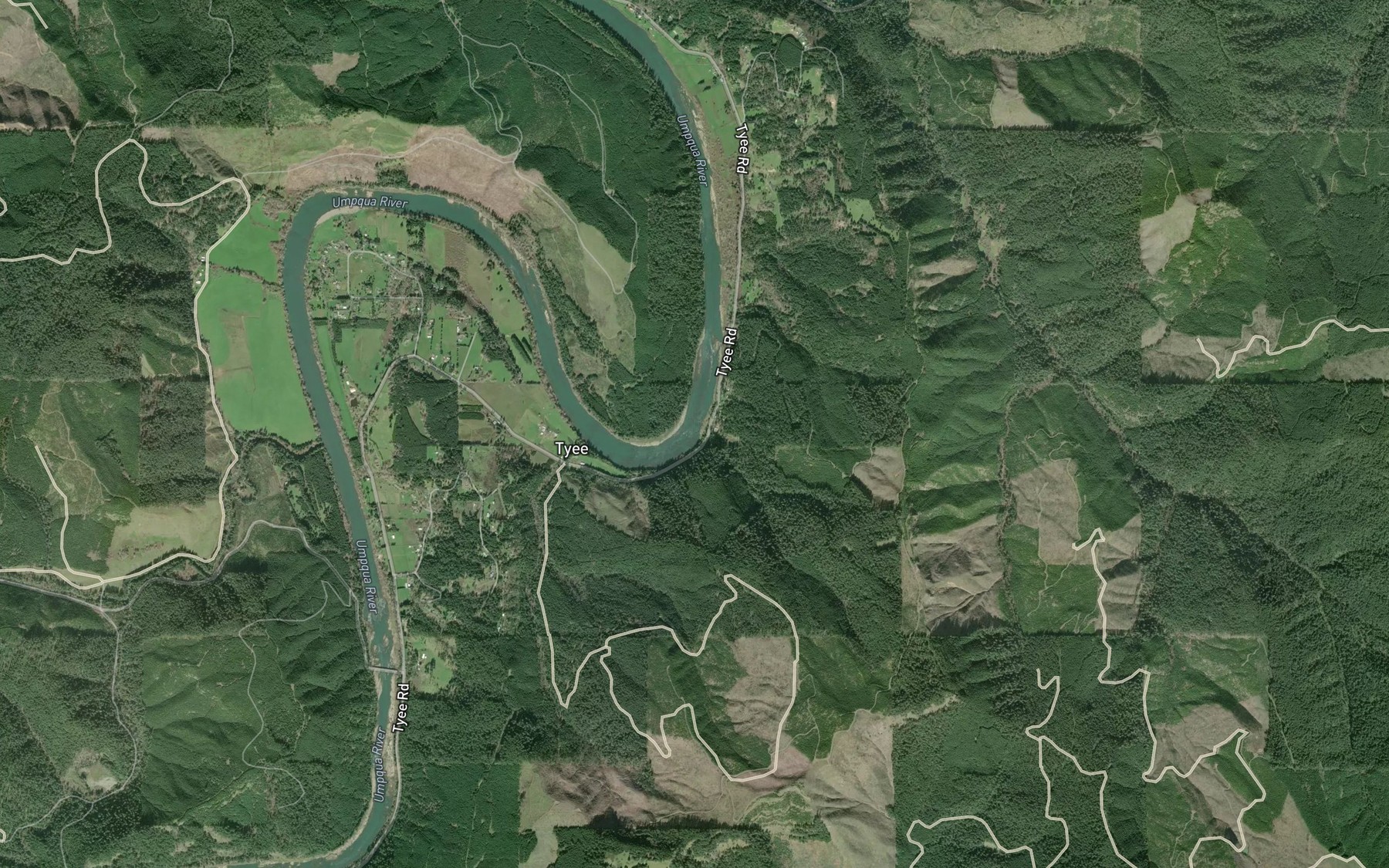 Satellite map of the Leonard Creek