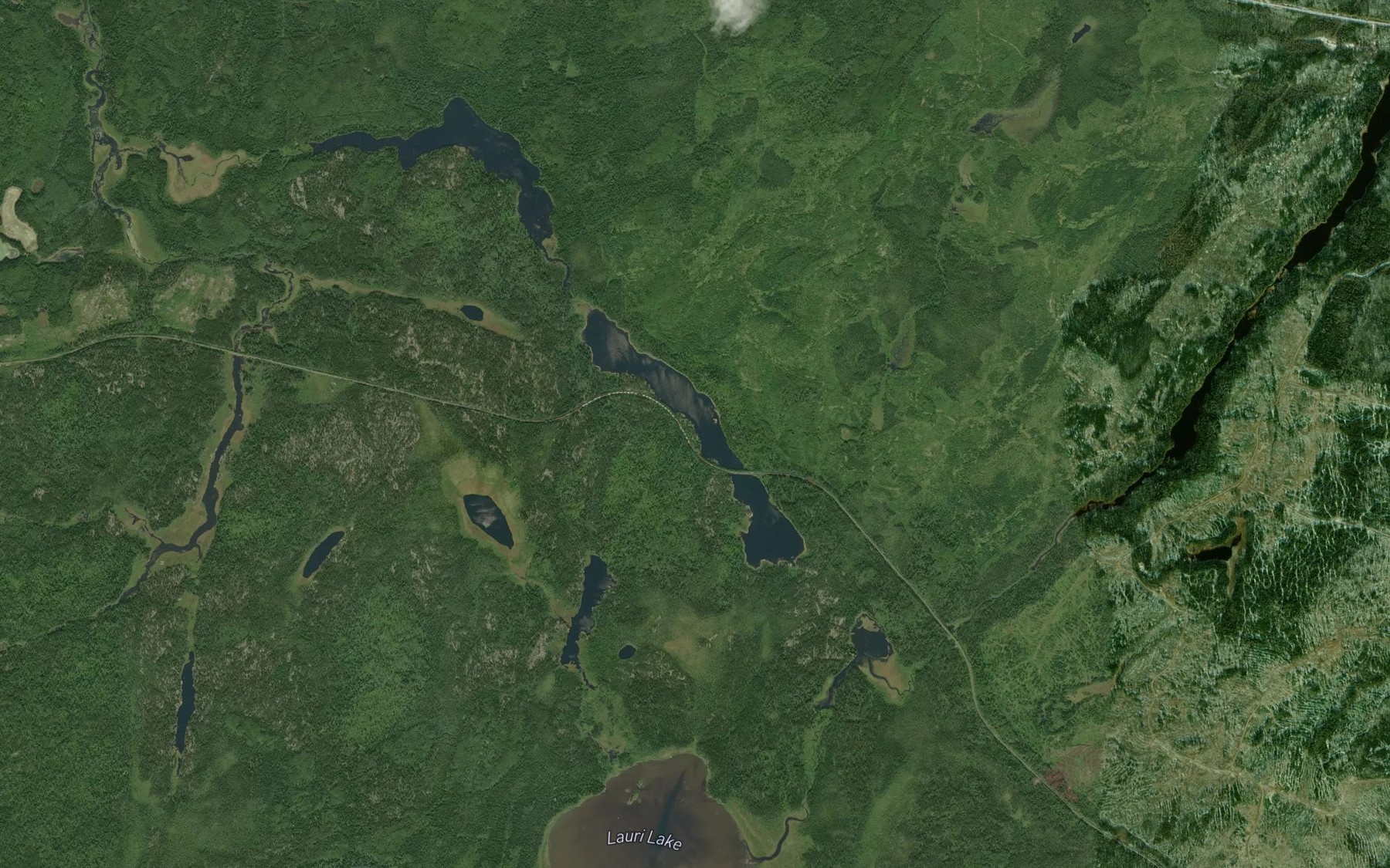 Satellite map of the Bowler Lake