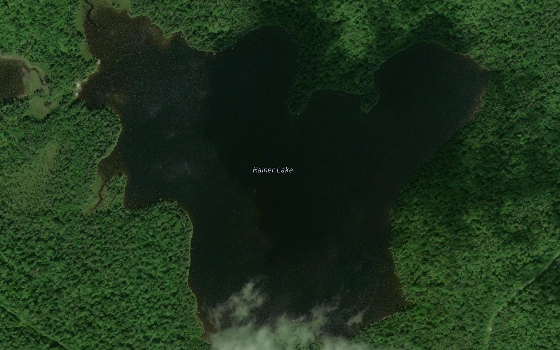 Satellite map of the Rainer Lake