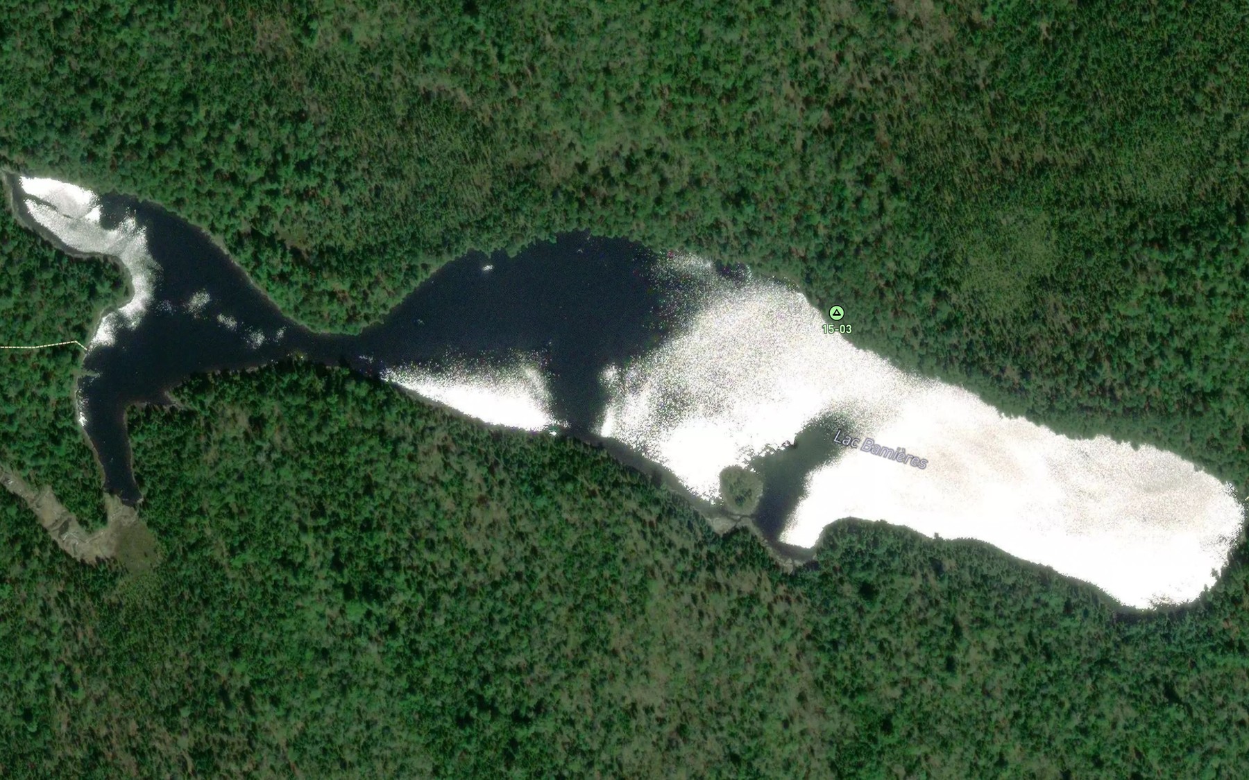 Satellite map of the Lac Bamieres