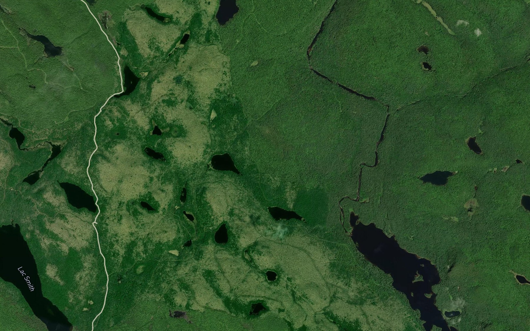 Satellite map of the Lac Piau