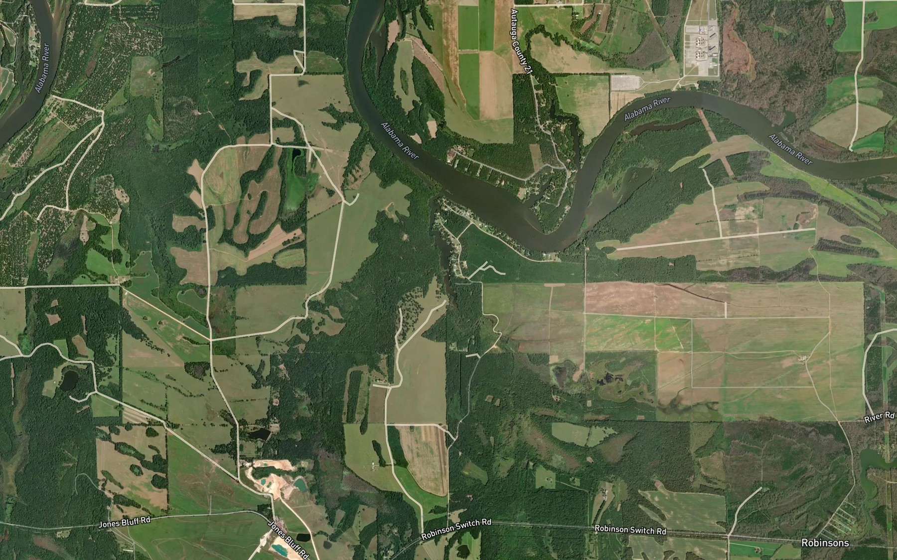 Satellite map of the Powell Creek