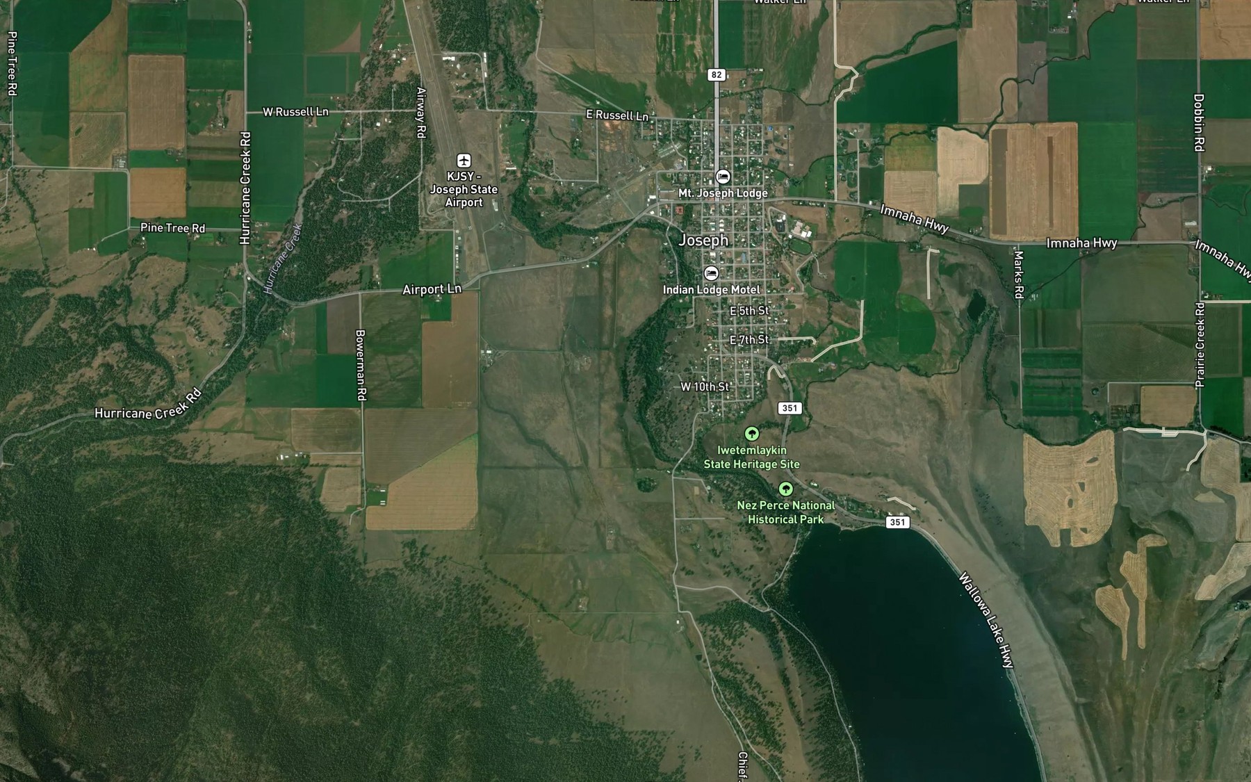 Satellite map of the Coye Ditch