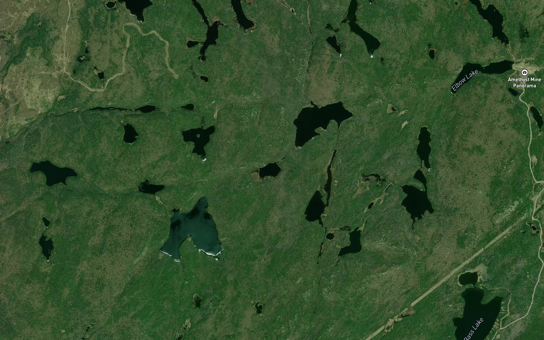 Satellite map of the Johnnies Lake
