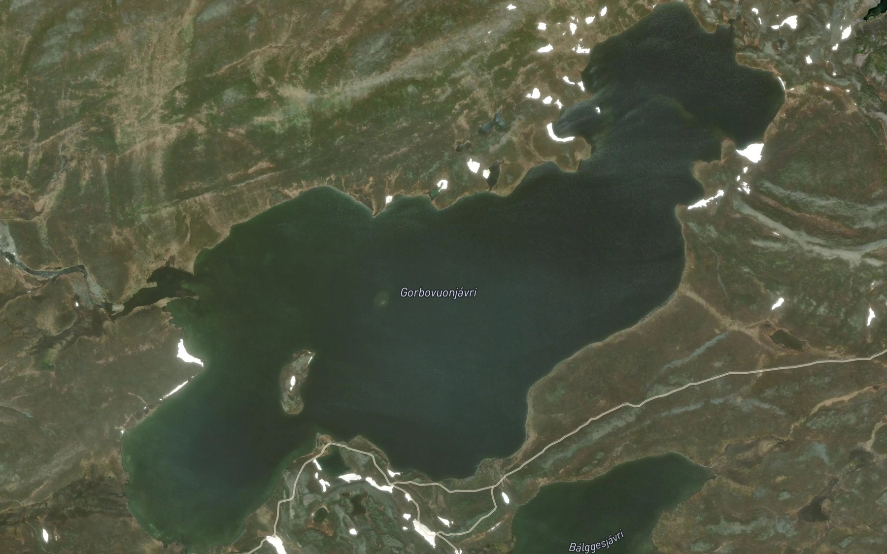 Satellite map of the Garbuvuonjavri