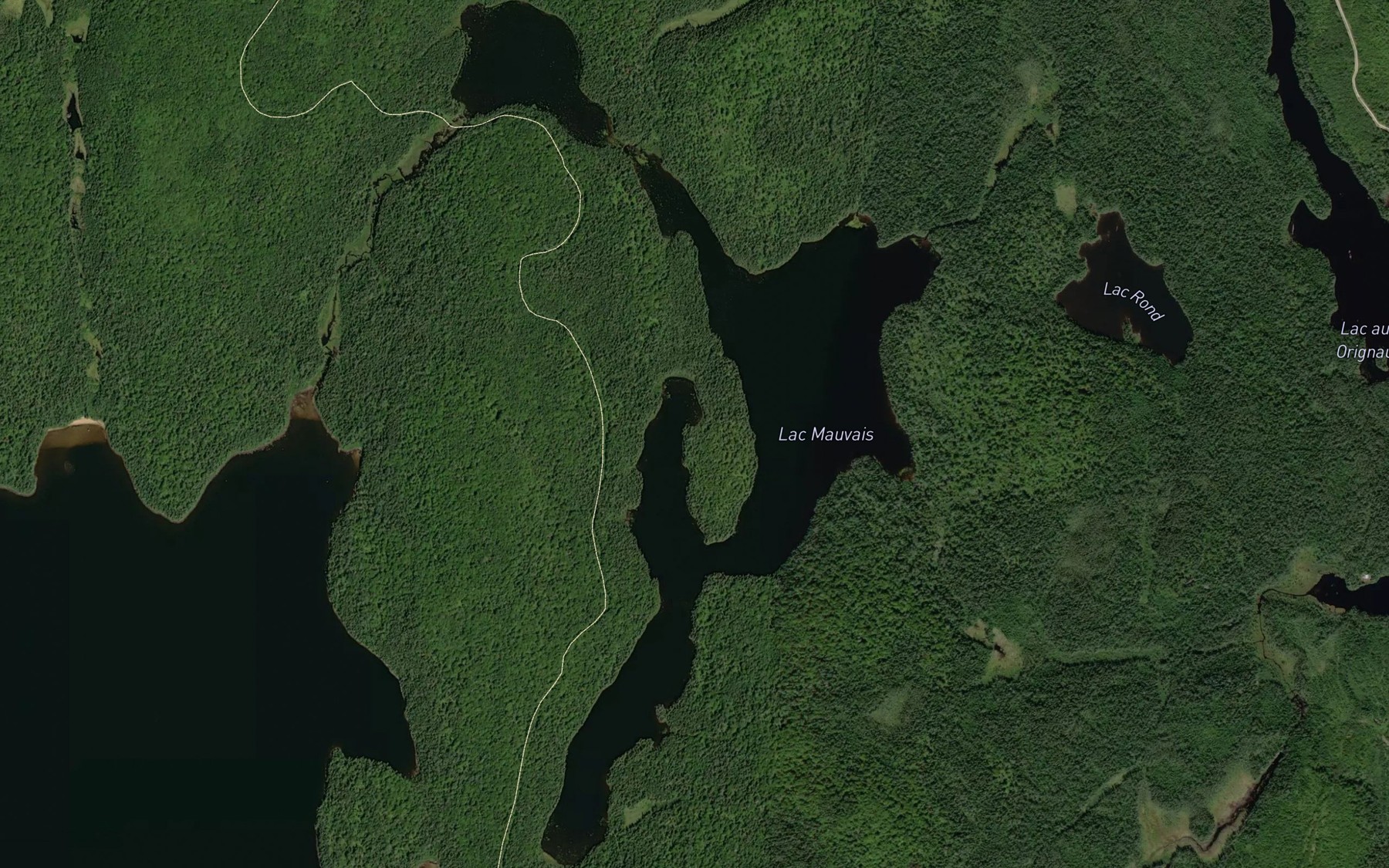 Satellite map of the Lac Mauvais