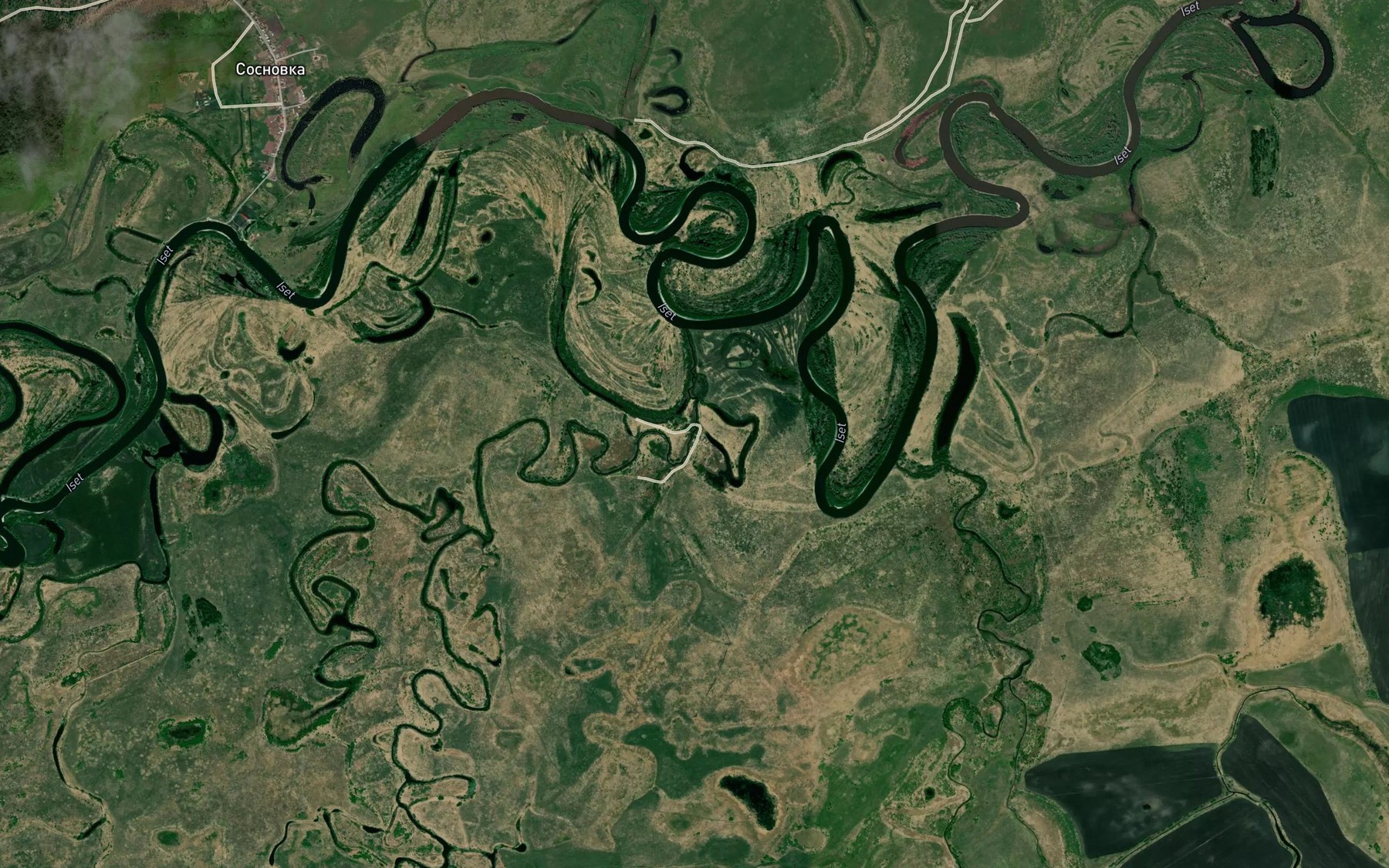 Satellite map of the Borovaya Ingala