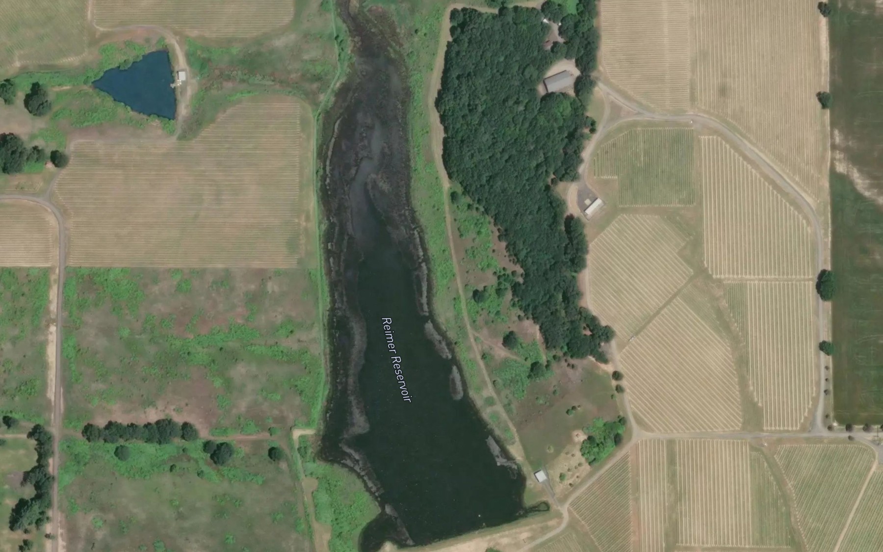Satellite map of the Reimer Reservoir