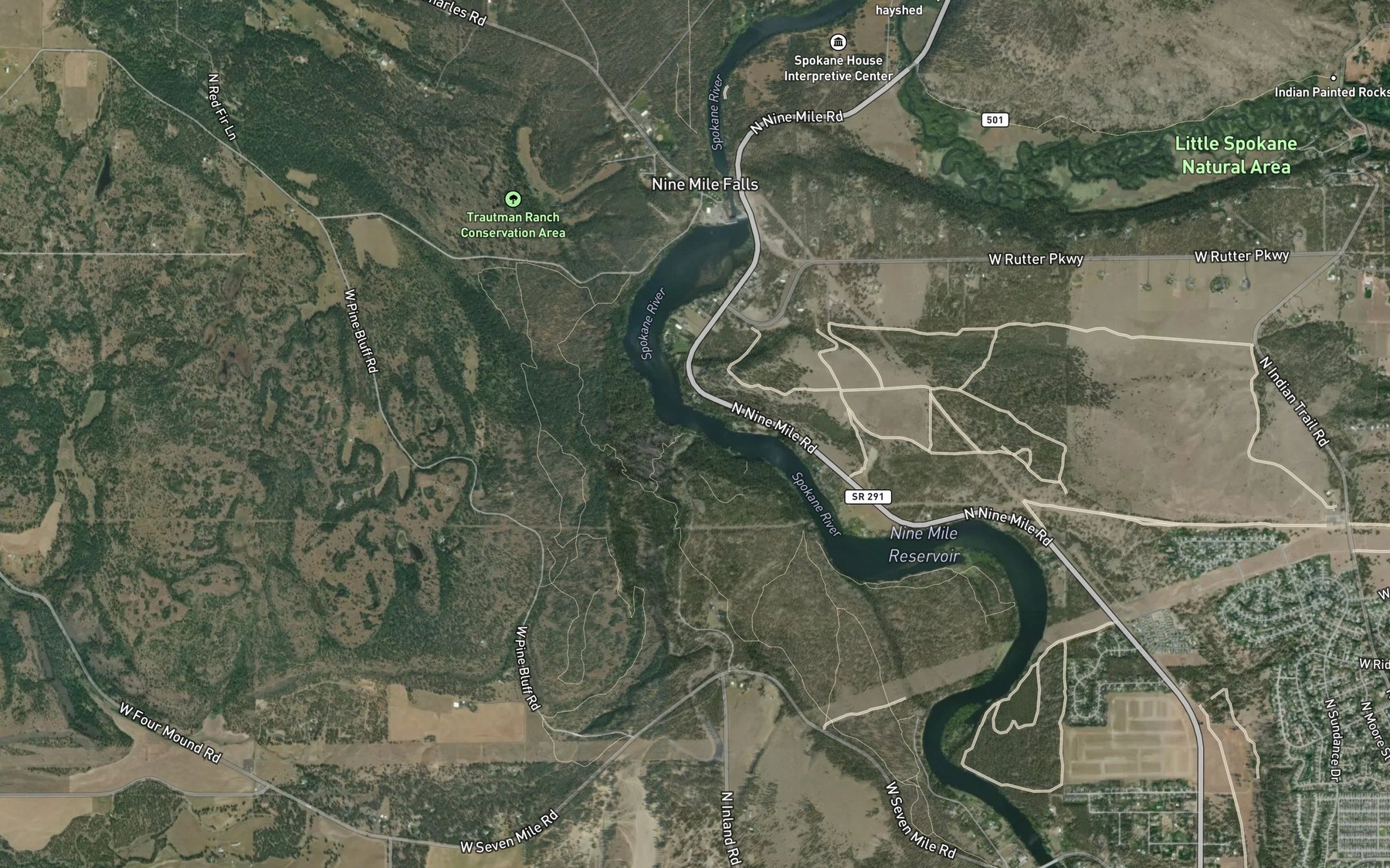 Satellite map of the Deep Creek