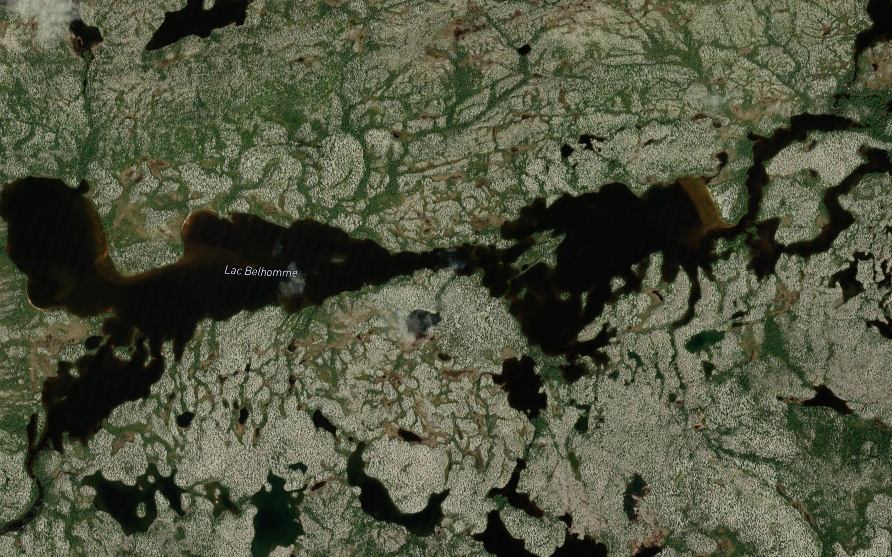 Satellite map of the Lac Belhomme