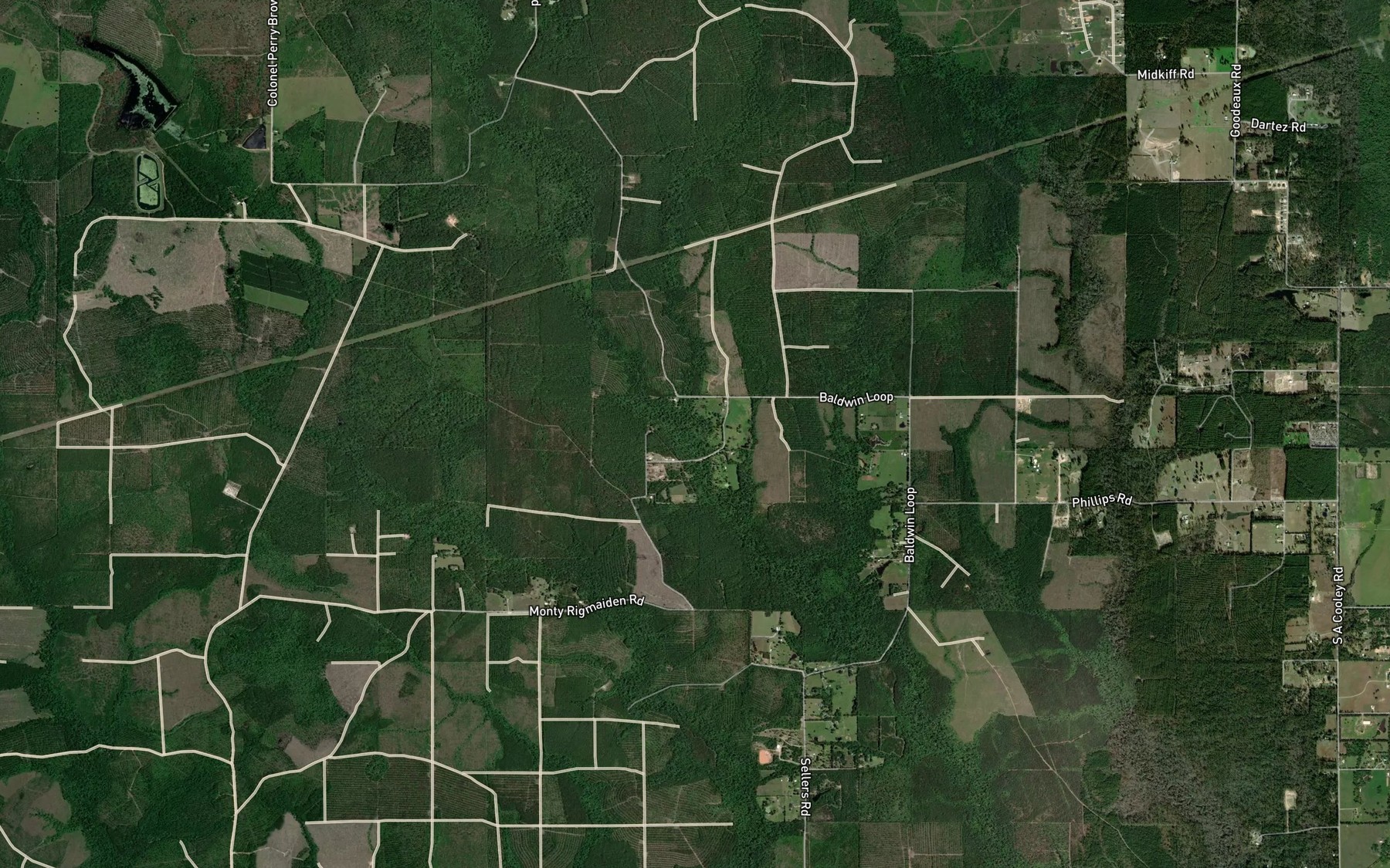 Satellite map of the Big Gully