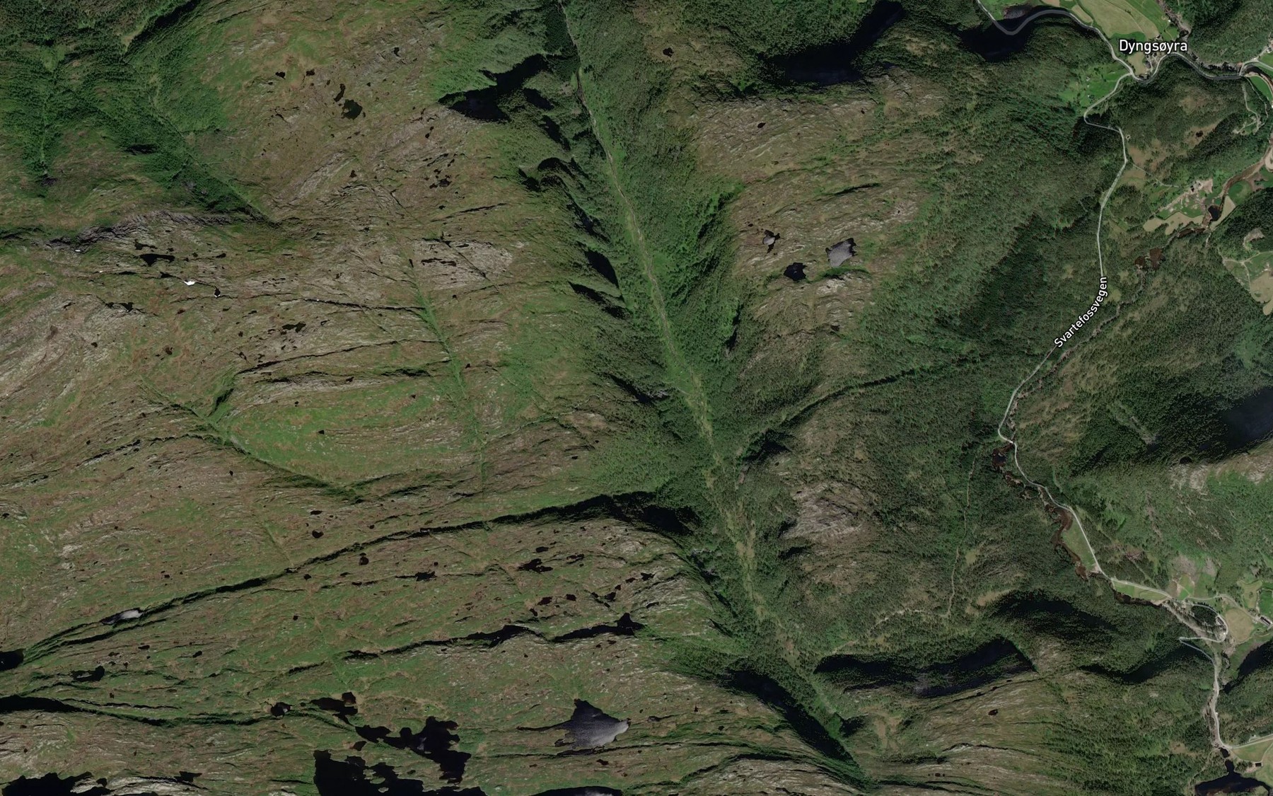 Satellite map of the Stolsfossen