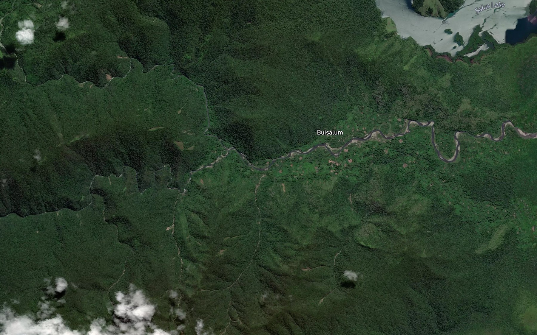 Satellite map of the Bitoi River