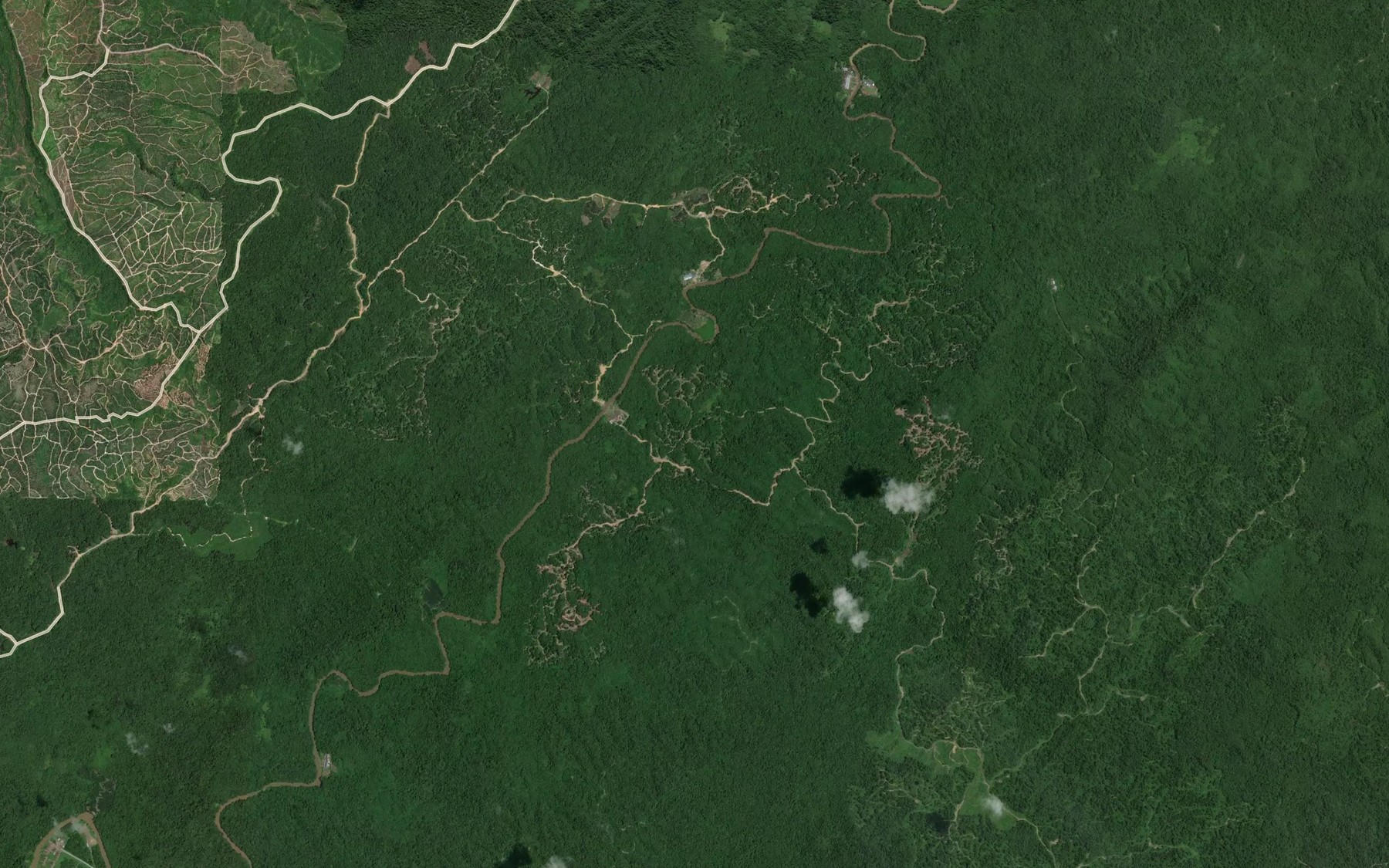 Satellite map of the Sungai Sesam Kechil