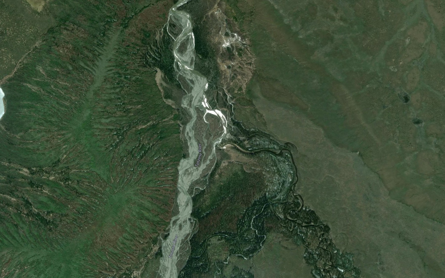 Satellite map of the Dennis Creek
