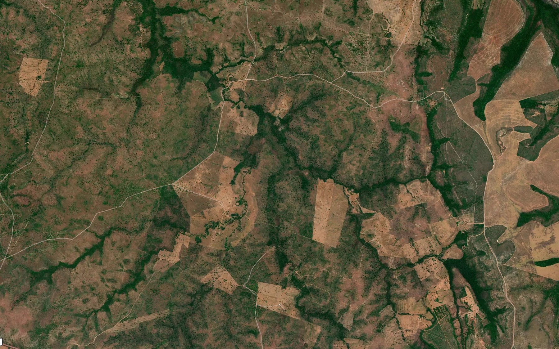 Satellite map of the Corrego Buritizal