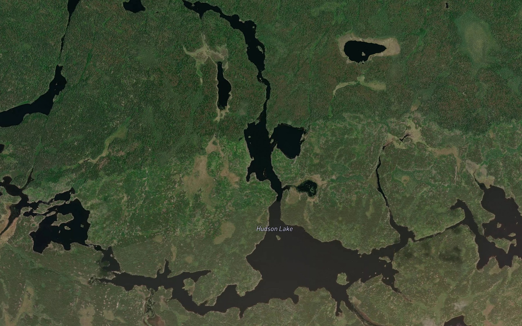 Satellite map of the Hudson Lake
