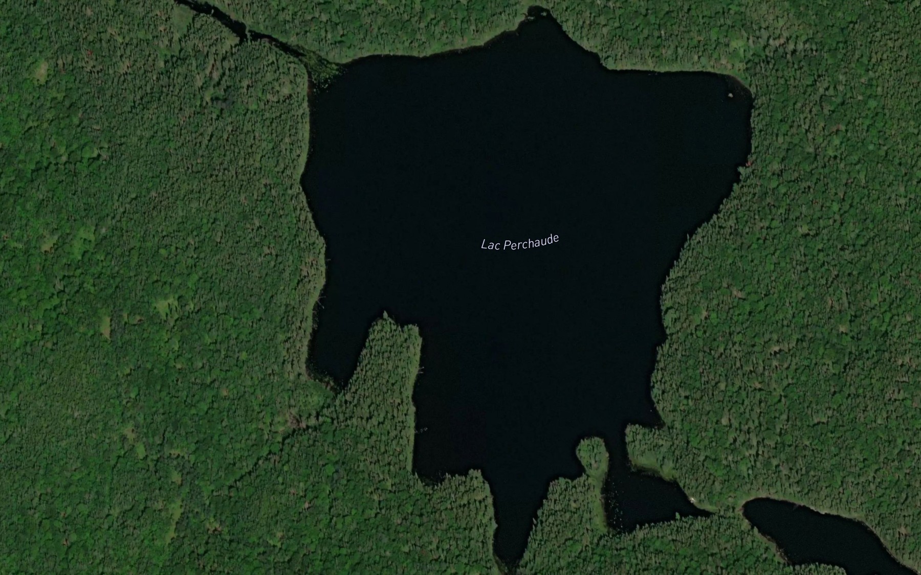Satellite map of the Lac Perchaude