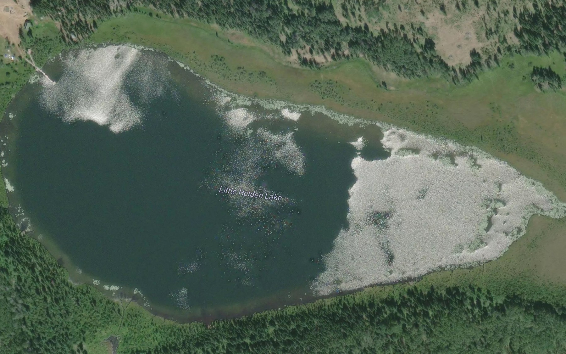 Satellite map of the Little Holden Lake