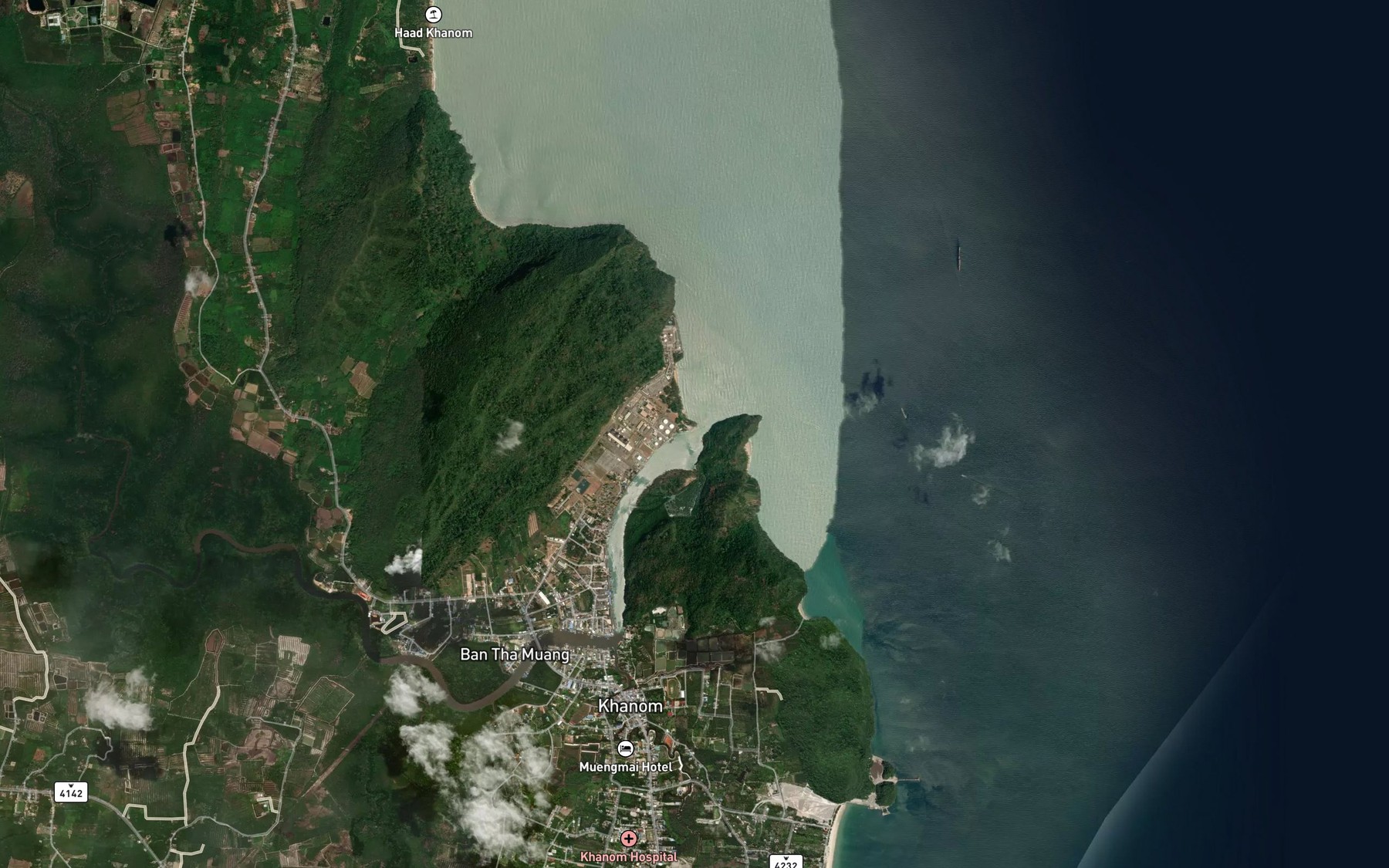 Satellite map of the Khlong Khanom